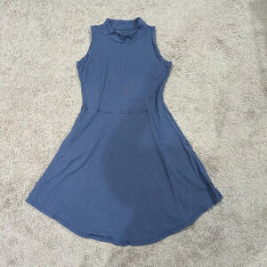 Toad&Co Summerdance Sleeveless Mock Neck Dress‎ Blueberry XS